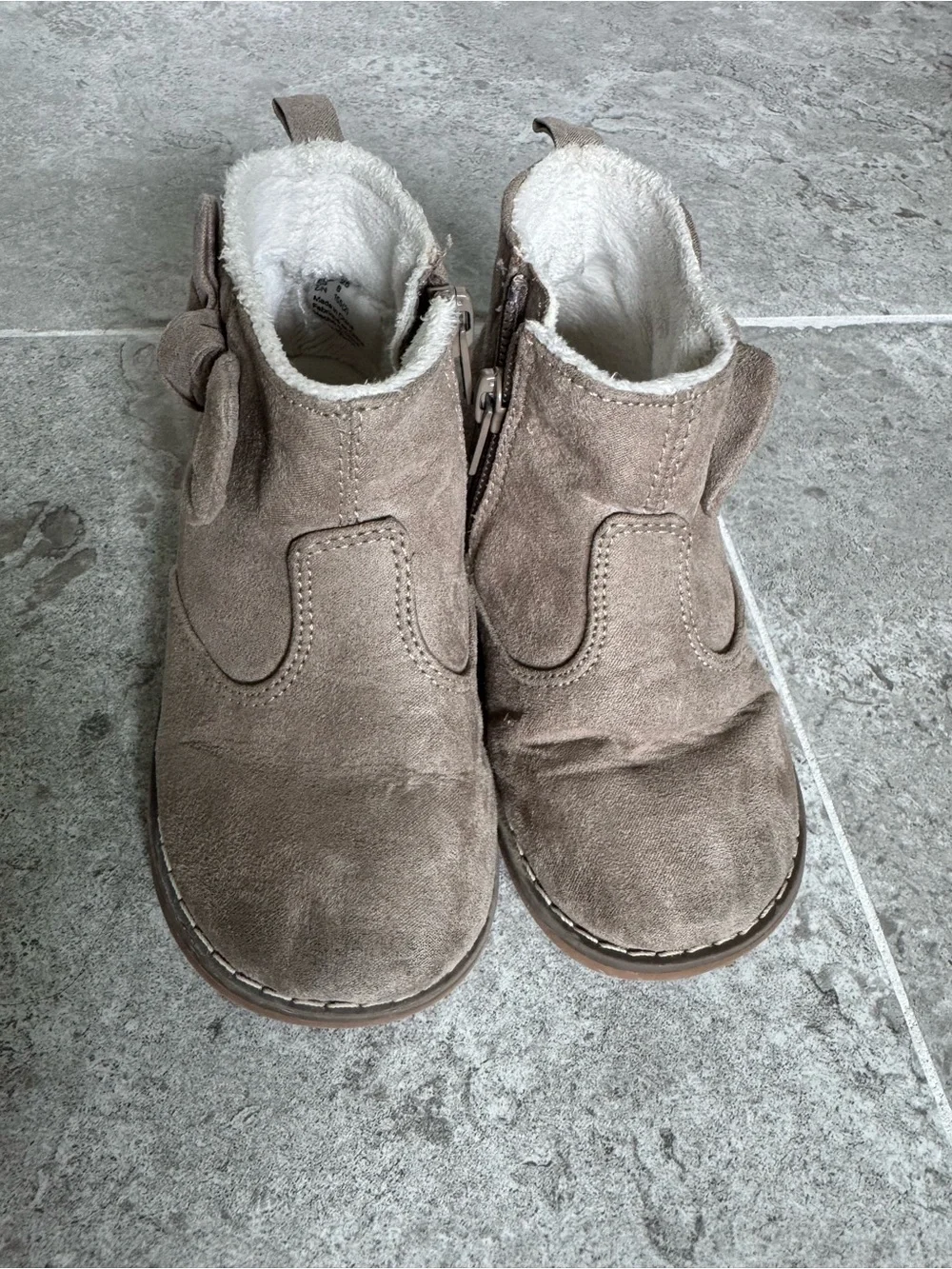 H&M Kids Taupe Bow Ankle Boots